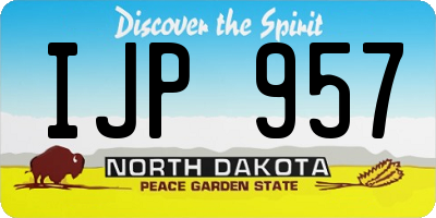 ND license plate IJP957