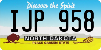 ND license plate IJP958