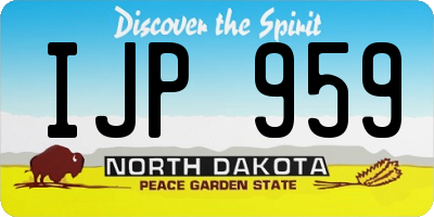 ND license plate IJP959