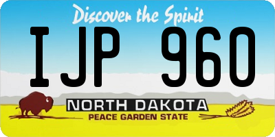 ND license plate IJP960