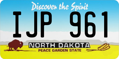 ND license plate IJP961