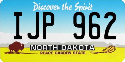 ND license plate IJP962