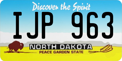 ND license plate IJP963