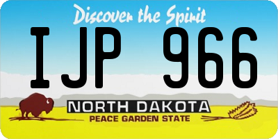ND license plate IJP966