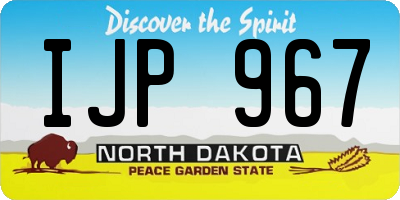 ND license plate IJP967