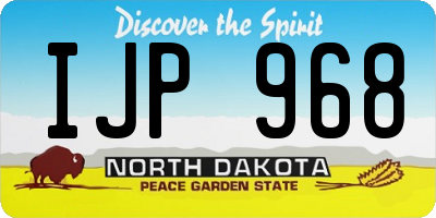 ND license plate IJP968