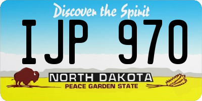 ND license plate IJP970