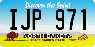 ND license plate IJP971