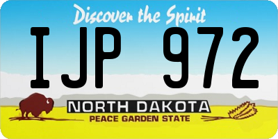 ND license plate IJP972