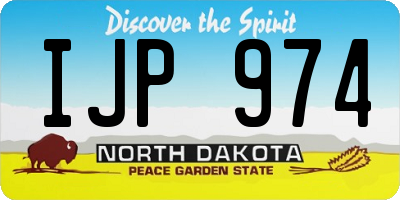 ND license plate IJP974