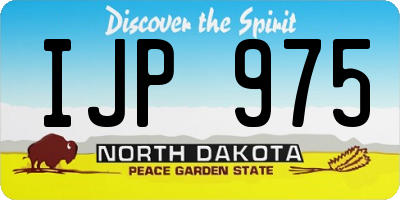 ND license plate IJP975