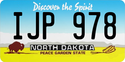 ND license plate IJP978