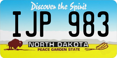 ND license plate IJP983