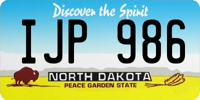ND license plate IJP986