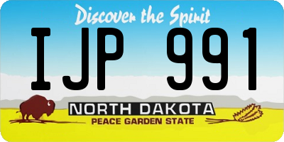 ND license plate IJP991