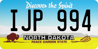 ND license plate IJP994
