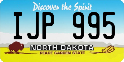 ND license plate IJP995