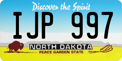 ND license plate IJP997