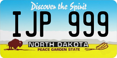 ND license plate IJP999