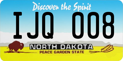 ND license plate IJQ008