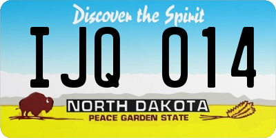 ND license plate IJQ014