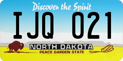 ND license plate IJQ021