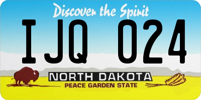 ND license plate IJQ024
