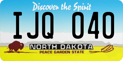 ND license plate IJQ040