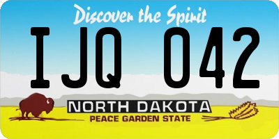 ND license plate IJQ042