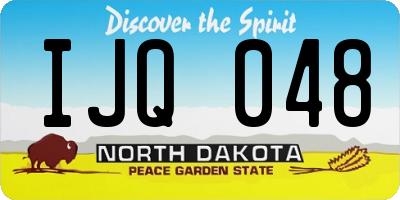 ND license plate IJQ048