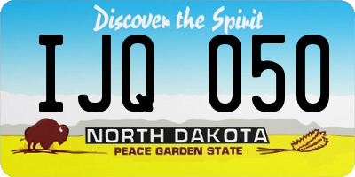 ND license plate IJQ050