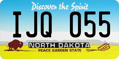 ND license plate IJQ055
