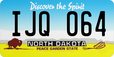 ND license plate IJQ064