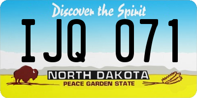ND license plate IJQ071