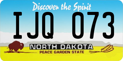 ND license plate IJQ073