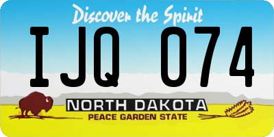 ND license plate IJQ074