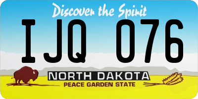 ND license plate IJQ076