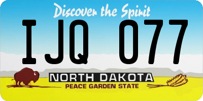 ND license plate IJQ077