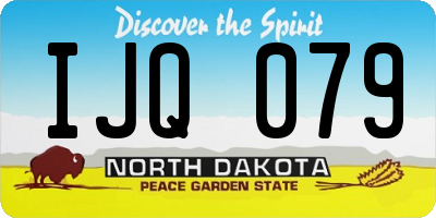 ND license plate IJQ079