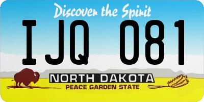 ND license plate IJQ081