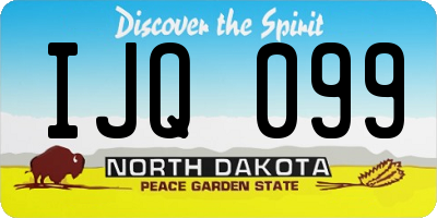 ND license plate IJQ099