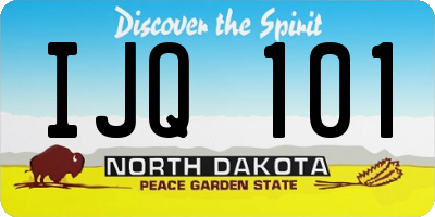 ND license plate IJQ101