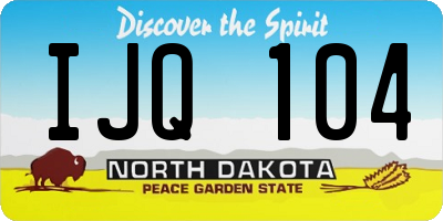 ND license plate IJQ104