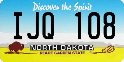 ND license plate IJQ108