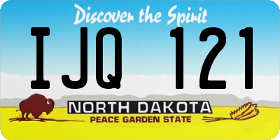 ND license plate IJQ121