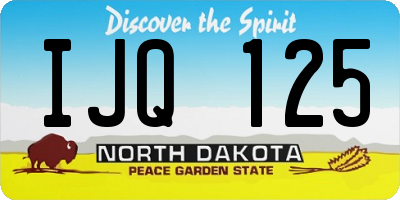 ND license plate IJQ125