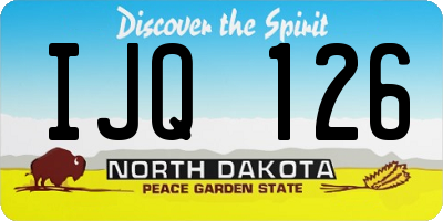 ND license plate IJQ126