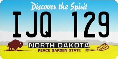 ND license plate IJQ129