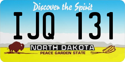 ND license plate IJQ131