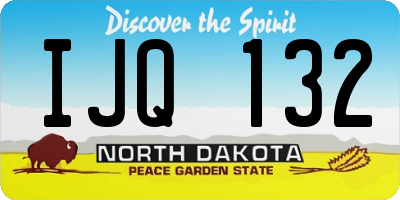 ND license plate IJQ132